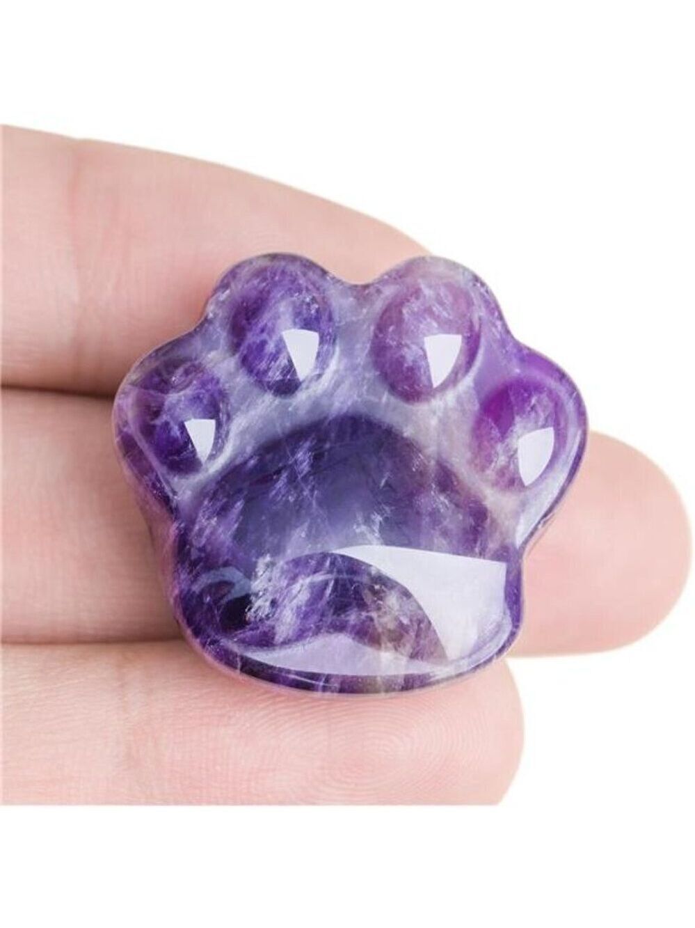 Cat Amethyst Crystals and Healing Stones, Natural Stone for Anxiety Relief Gift